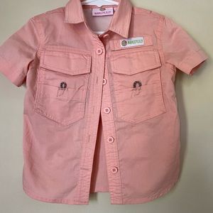 Peach Marley lily toddler fishing shirt